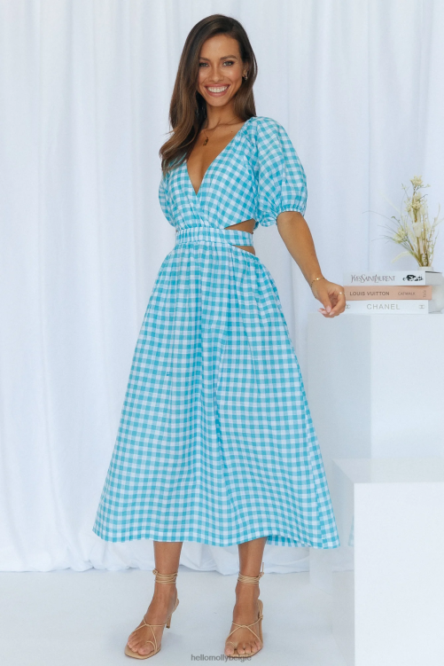 kleding Hello Molly geen tweede midi-jurk blauw meer XR2L5419