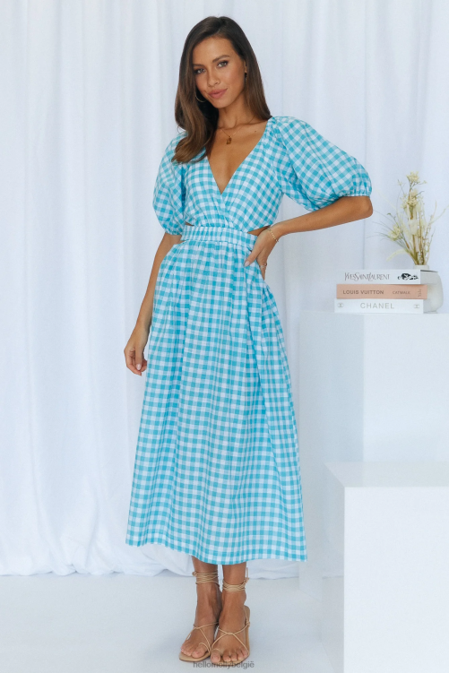 kleding Hello Molly geen tweede midi-jurk blauw meer XR2L5419