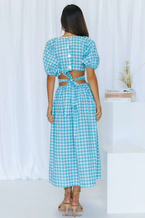kleding Hello Molly geen tweede midi-jurk blauw meer XR2L5419