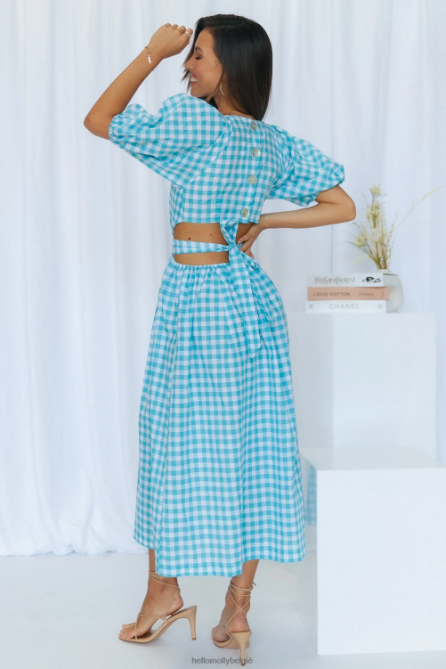 kleding Hello Molly geen tweede midi-jurk blauw meer XR2L5419