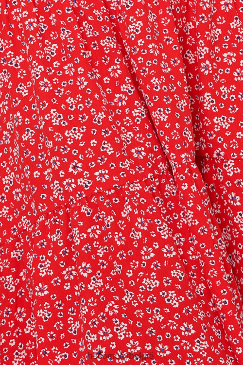 kleding Hello Molly giving me good vibes midi-jurk rood XR2L5415