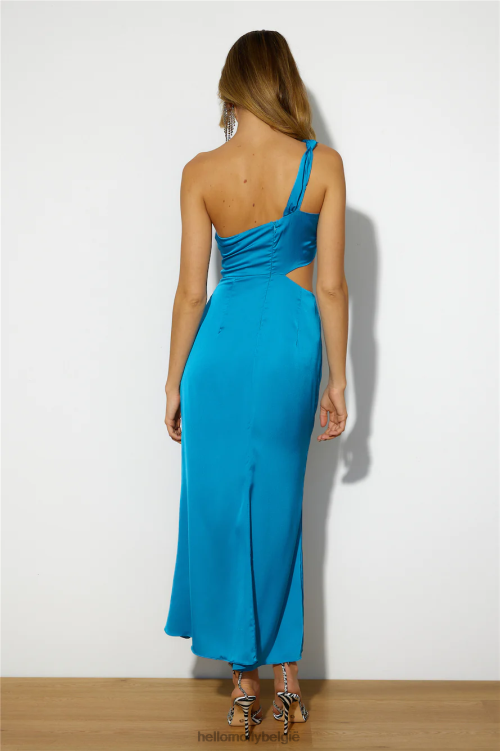 kleding Hello Molly gloednieuwe mood midi-jurk blauw XR2L5105