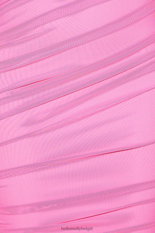 kleding Hello Molly goals zijn haar mesh midi-jurk roze XR2L3937