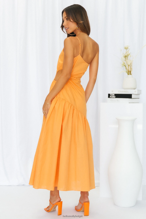 kleding Hello Molly heerlijk en zalig midi-jurkje geel XR2L3968
