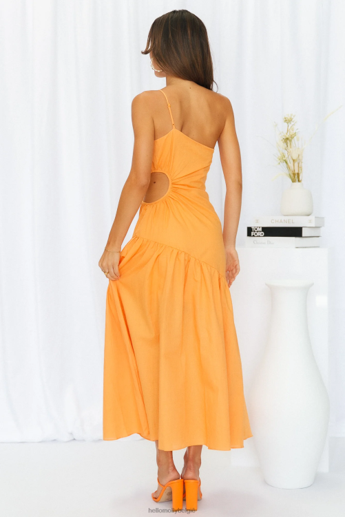 kleding Hello Molly heerlijk en zalig midi-jurkje geel XR2L3968