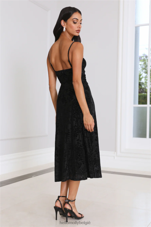 kleding Hello Molly it'sgiving attitude midi-jurk zwart XR2L5345