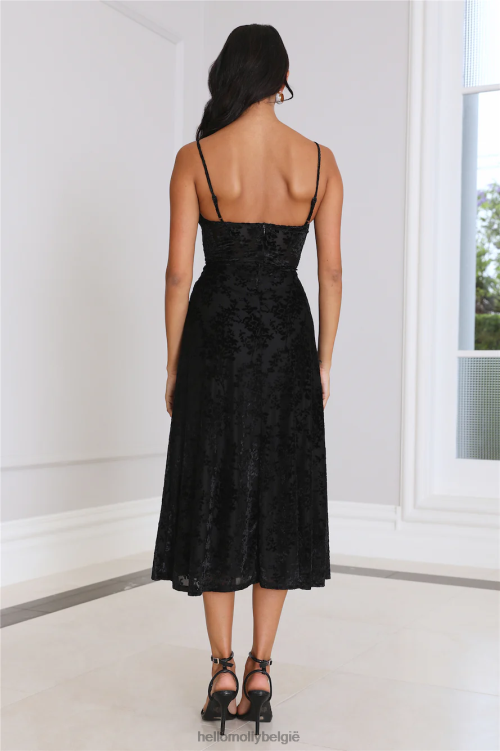 kleding Hello Molly it'sgiving attitude midi-jurk zwart XR2L5345