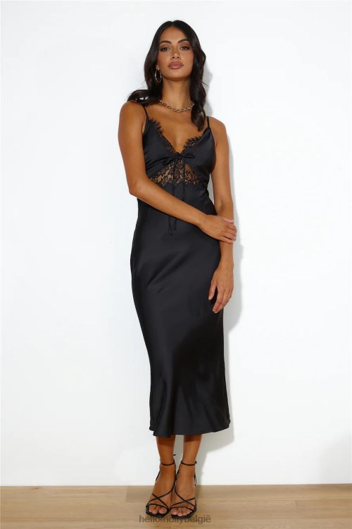 kleding Hello Molly jouw stijl midi-jurk zwart XR2L4033