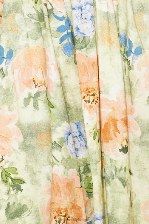 kleding Hello Molly kustvakantie midi-jurk groen XR2L4184