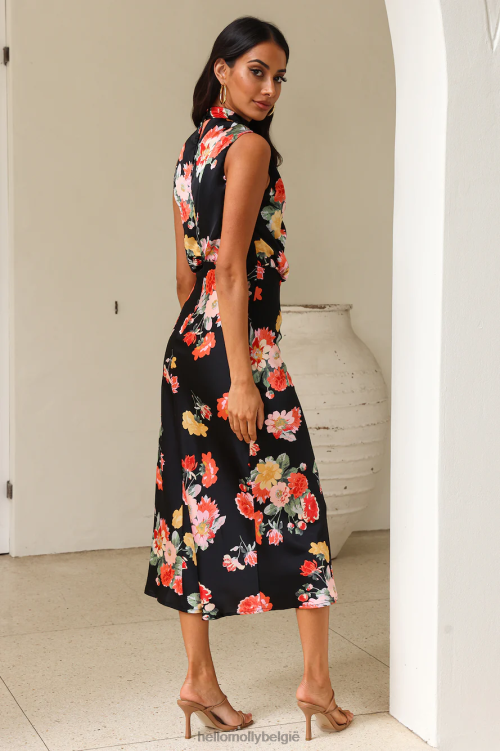 kleding Hello Molly laat de avonturen beginnen midi-jurk zwart XR2L5412