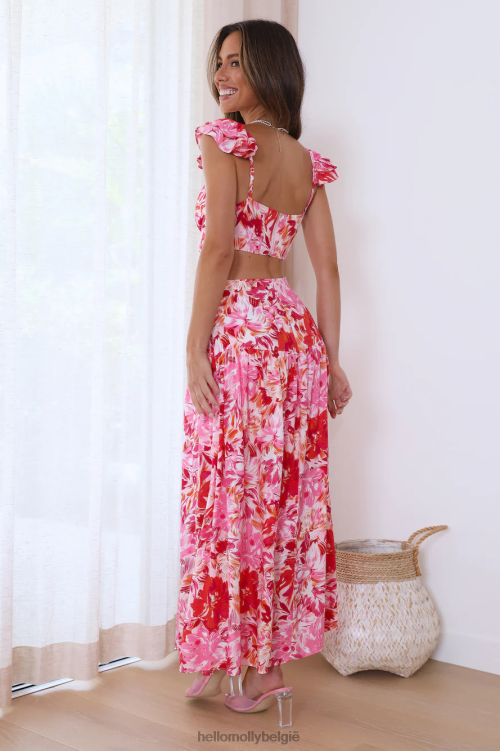 kleding Hello Molly love the fit midi-jurk roze XR2L3762