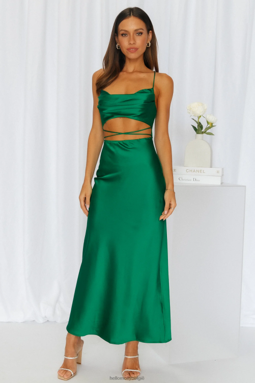 kleding Hello Molly made love midi-jurk groen XR2L3819