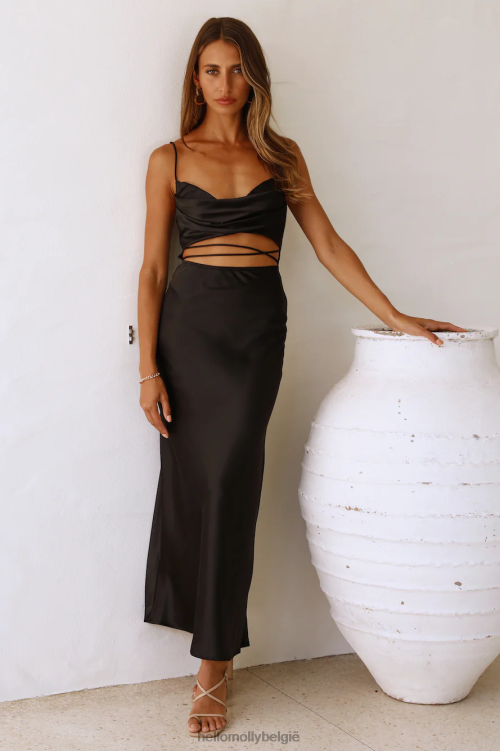 kleding Hello Molly made love midi-jurk zwart XR2L3959