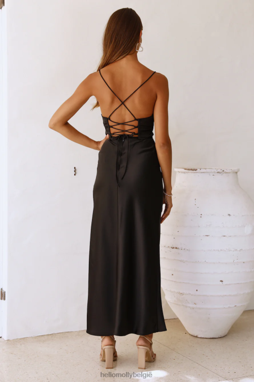 kleding Hello Molly made love midi-jurk zwart XR2L3959