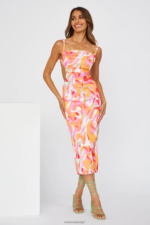 kleding Hello Molly malibu lover midi-jurk rood XR2L4220