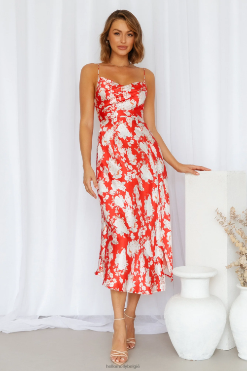 kleding Hello Molly mijn eerste keer midi-jurk rood XR2L3929