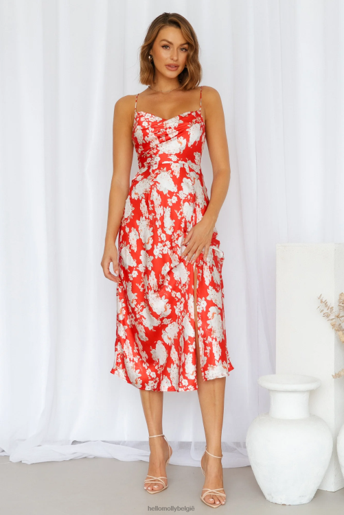 kleding Hello Molly mijn eerste keer midi-jurk rood XR2L3929