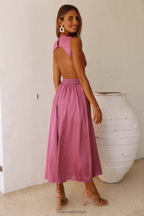 kleding Hello Molly mooie travel midi-jurk paars XR2L3721