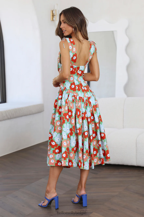 kleding Hello Molly mooie vrienden midi-jurk groen XR2L5220