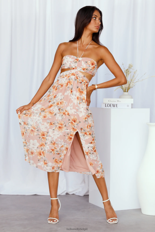 kleding Hello Molly no rain midi-jurk lichtroze XR2L2036