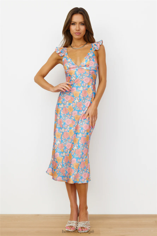 kleding Hello Molly non-stop babe midi-jurk blauw XR2L4096