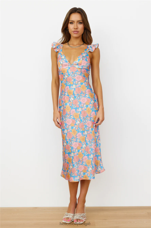 kleding Hello Molly non-stop babe midi-jurk blauw XR2L4096