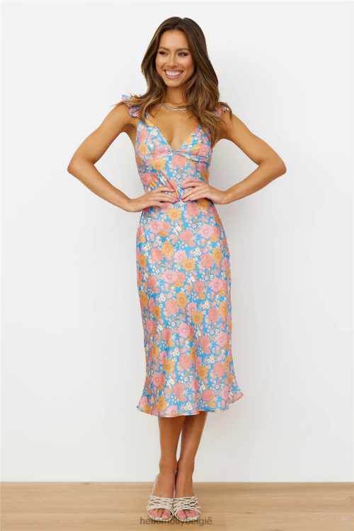 kleding Hello Molly non-stop babe midi-jurk blauw XR2L4096