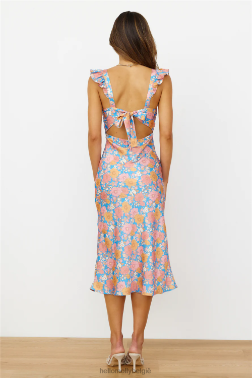 kleding Hello Molly non-stop babe midi-jurk blauw XR2L4096