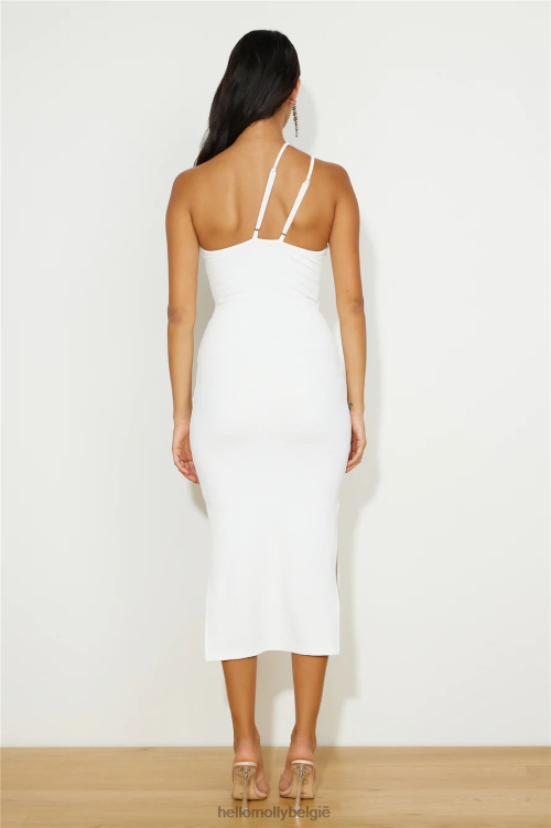 kleding Hello Molly onder de regenboog midi-jurk wit XR2L5387