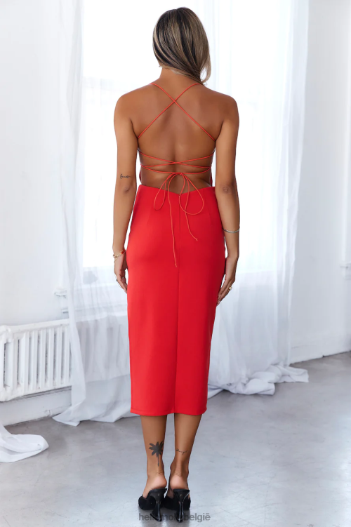 kleding Hello Molly one last dance midi-jurk rood XR2L3779