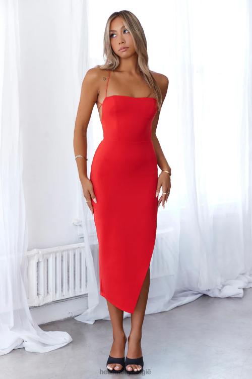 kleding Hello Molly one last dance midi-jurk rood XR2L3779