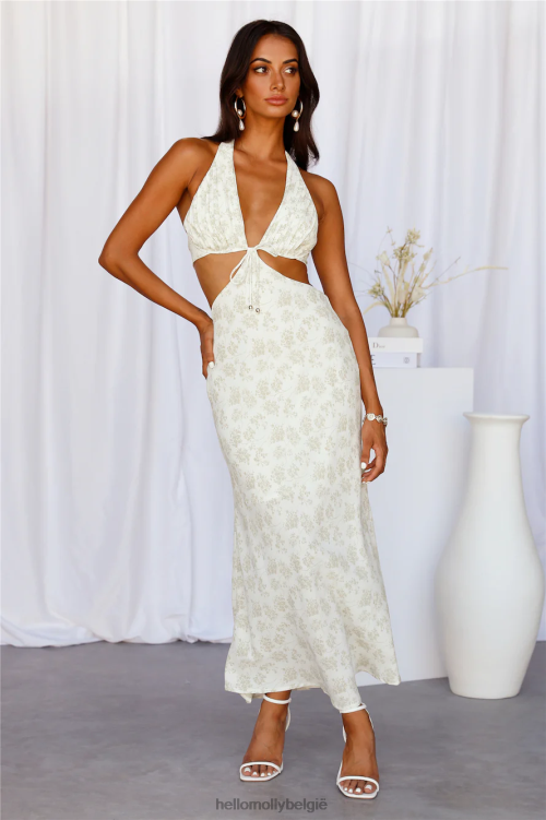 kleding Hello Molly opgehouden midi-jurk salie XR2L4176