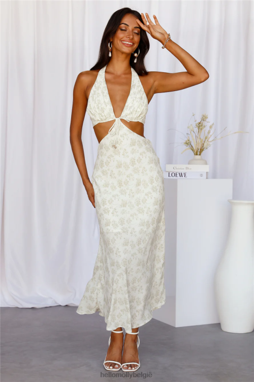 kleding Hello Molly opgehouden midi-jurk salie XR2L4176