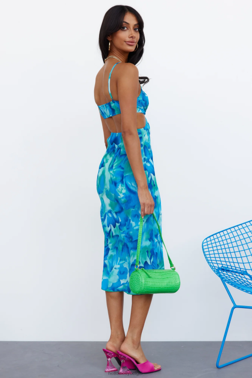 kleding Hello Molly passionele hymns midi-jurk blauw XR2L4109