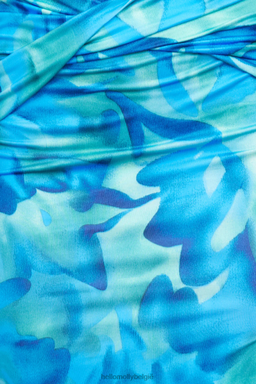 kleding Hello Molly passionele hymns midi-jurk blauw XR2L4109