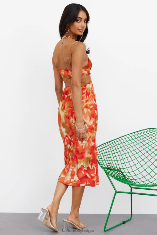 kleding Hello Molly passionele hymns midi-jurk bruin XR2L5135