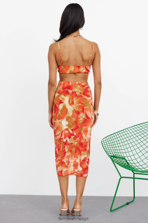 kleding Hello Molly passionele hymns midi-jurk bruin XR2L5135