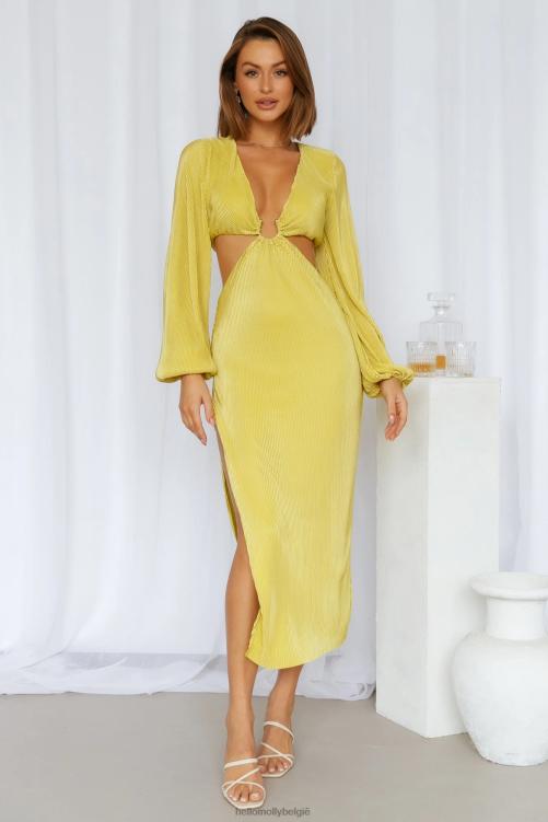 kleding Hello Molly runaway freja midi-jurk citrus XR2L3927