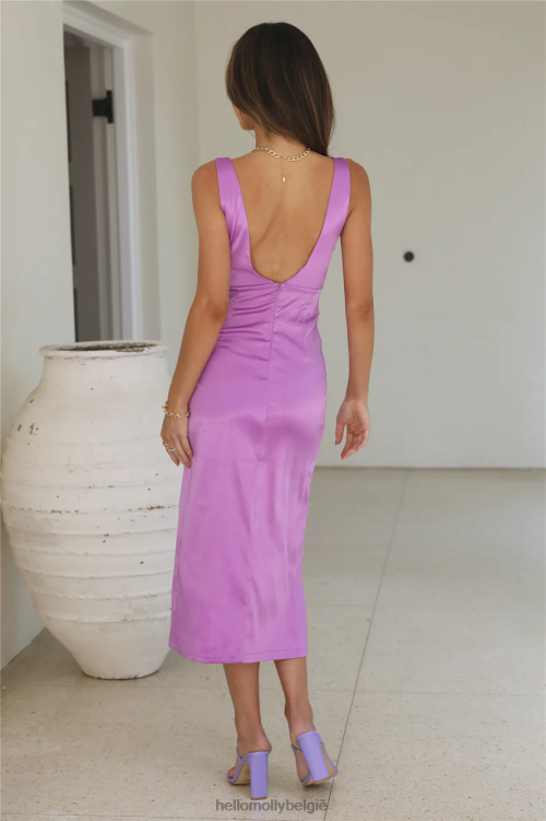 kleding Hello Molly runway lover midi-jurk paars XR2L4100