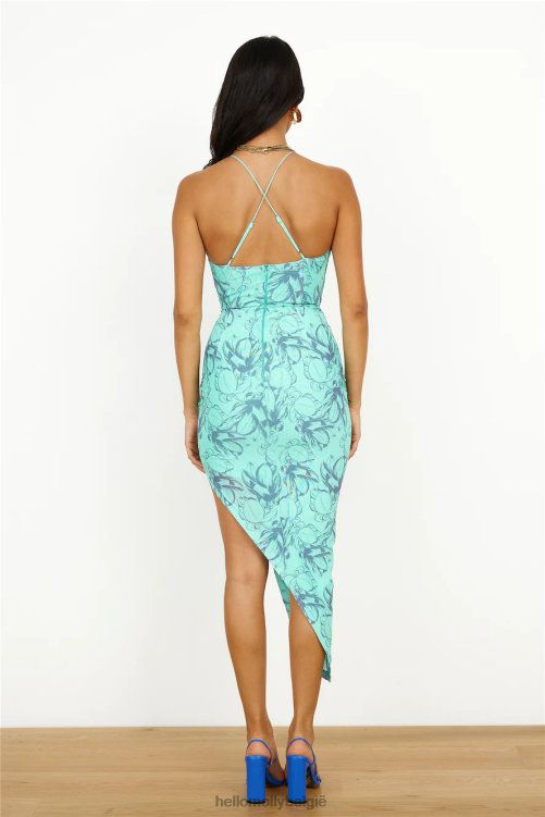 kleding Hello Molly schakelende looks midi-jurk groen XR2L5221