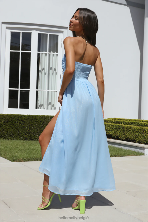 kleding Hello Molly special things midi-jurk blauw XR2L4073