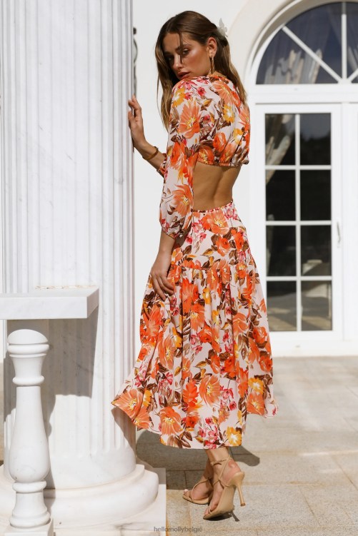 kleding Hello Molly stop me niet midi-jurk geel XR2L3754