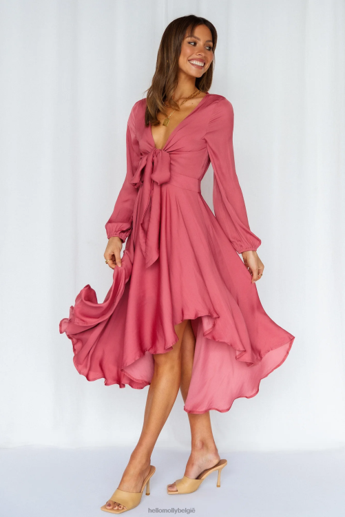 kleding Hello Molly talk fast midi-jurk blush XR2L3600