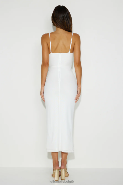 kleding Hello Molly tijdwinnaar midi-jurk wit XR2L5112