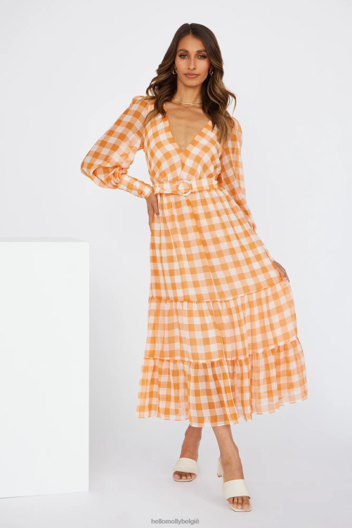 kleding Hello Molly time of fairytales midi-jurk oranje XR2L5391