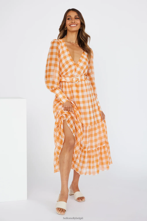 kleding Hello Molly time of fairytales midi-jurk oranje XR2L5391