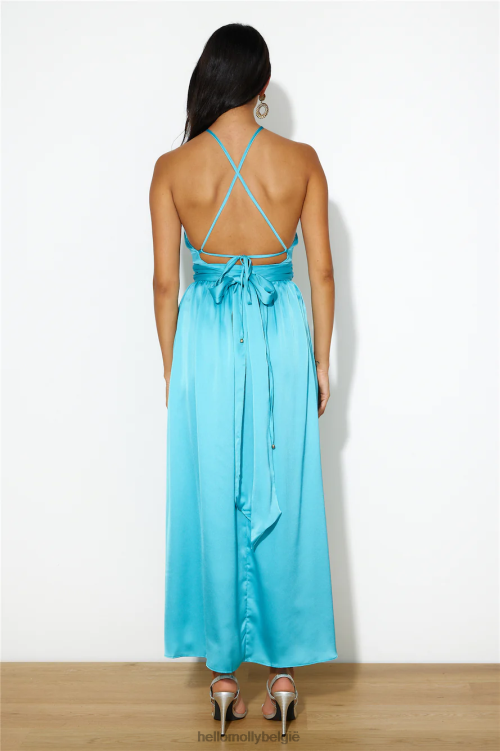 kleding Hello Molly tropische tijden midi-jurk aqua XR2L3095
