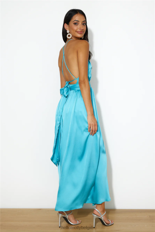 kleding Hello Molly tropische tijden midi-jurk aqua XR2L3095