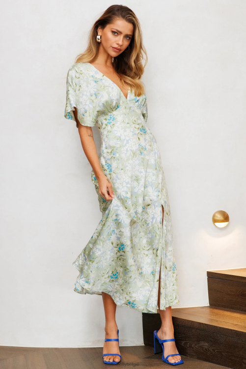 kleding Hello Molly veel betere midi-jurk groen XR2L3654