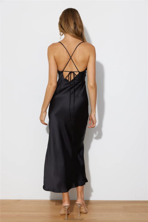 kleding Hello Molly verloren en gevonden midi-jurk zwart XR2L3989